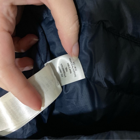 Patagonia Recycled Down Parka Hoodie Sweater Jacket Long Pitch Blue XS - Picture 6 of 8